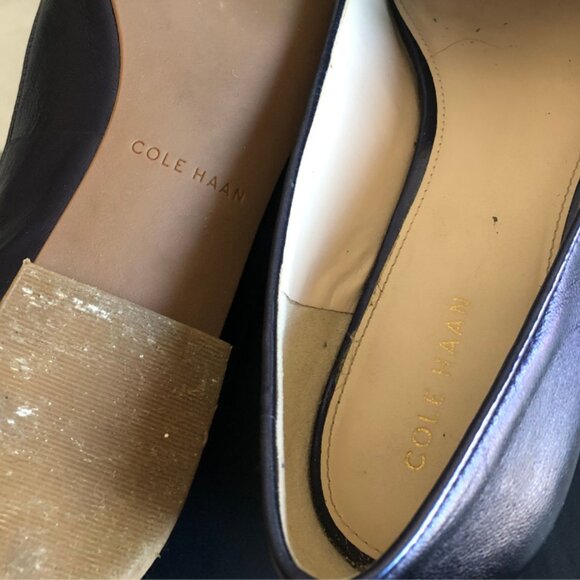 Cole Haan Marine Blue Emory Leather Smoking Loafers - Picture 3 of 7